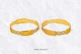 Ruqaya Gold Dubai Bangle Pair | Sona Sansaar